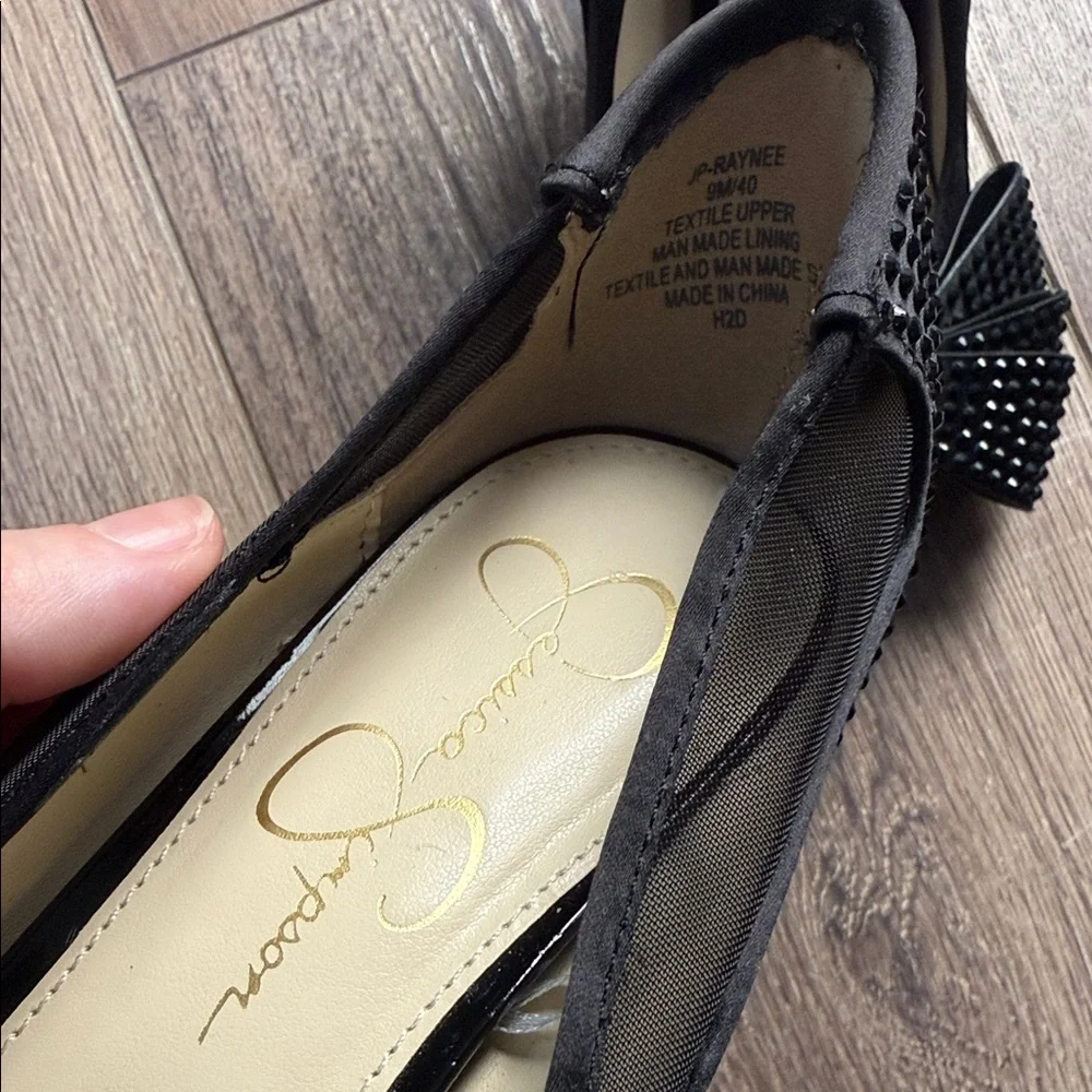 Jessica Simpson 9 Elegant Black Bow Women Shoes - Picture 2 of 9